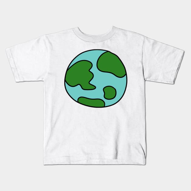 Cartoon Earth Kids T-Shirt by saradaboru